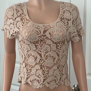 NWOT Lace Crop Top